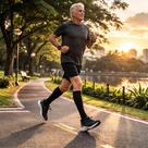 Meia compressão Moderada 5-10mmHg Masculina 3/4 - Tam 39-43