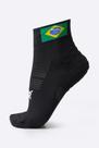 Meia Curta para Corrida HUPI - Running Pro Brasil Preto