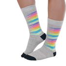 Meia Dantelle Street Cano Longo DeMillus 204955 Cinza Colorido