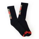 Meia DC Cano Alto - Preto e Laranja Meia DC Cano Alto - Preto e Laranja