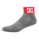 Meia DC de Cano Curto - Cinza e Vermelho Meia DC de Cano Curto - Cinza e Vermelho