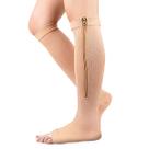Meia De Compressão 3/4 Com Ziper 15-21 Mmhg S/ Ponteira