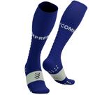 Meia de Compressão Cano Alto - Full Socks Azul/Branca