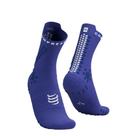Meia de Compressão para trilha - Trail V4 Azul - COMPRESSPORT