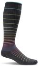 Meia de compressão Sockwell Circulator Black Stripe para homens