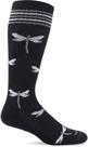 Meia de compressão Sockwell Dragonfly preta M/L
