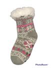 Meia de lã forrada com lã de ovelha, super quentinha
