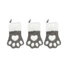 Meia De Natal De Pelúcia Com Pata De Cachorro De Cabelo Longo, Decoração De Feriado, Enfeite