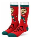 Meia Divertida Cr7 Cristiano Ronaldo Copa Adulto Cano Alto