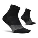Meia esportiva Feetures Elite Ultra Light Cushion, um quarto de preto