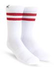 Meia Esportiva Norden Old Style Branco e Vermelho Tamanho 36/43