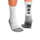 Meia Esportiva Poker Antiderrapante Branco/cinza
