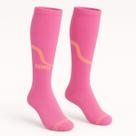 Meia Esportiva Rosa De Compressão P/ Corrida/cross/academia