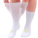 Meia Extra Larga Média Pra Edemas Obesos Plussize Ortopédica Branca