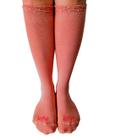 Meia feminina 3/4 salmao 34-39 ref-018 37901/2013 c-44