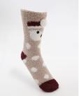 Meia Feminina Cano Longo Chenille Pinguim Marisa Bege-59220