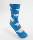 Meia Feminina Cano Médio Chenille Nuvem Marisa Azul-59200
