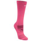 Meia Feminina Olympikus Corre Cano Médio Rosa/Branco
