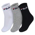 Meia Fila Cano Curto LS330037 Branca Cinza e Preta Pack com 03 Unidades - 34 ao 38