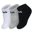 Meia Fila LS330040 34 ao 38 Pack com 03 Pares Branca Cinza e Preta