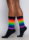 Meia fitness feminina cano médio rainbow