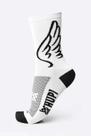 Meia Hupi Asas para Corrida Branco/Preto