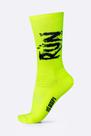 Meia HUPI Run Splash Amarelo Neon Pés Menores 3438