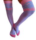 Meia infantil 7/8 lista azul/rosa 34-39 ref-016184 c-70-90