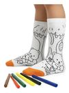 Meia Infantil Com Canetinhas kids Goods Colorir Pintar Meia Infantil Com Canetinhas kids Goods Colorir Pintar