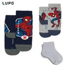 Meia infantil Homem Aranha cano curto Lupo kit 3 pares Meia infantil Homem Aranha cano curto Lupo kit 3 pares