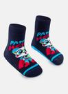 Meia Infantil Puket Solado Antiderrapante Com Desenho Alfabeto Sem Aroma Panda Cano Altura Média