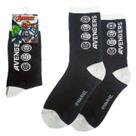 Meia Infantil Vingadores Do 4 A 10 Anos Marvel Avengers Licenciado - Jolitex Ternille Baby Jolitex Cor:Vingadores Preta