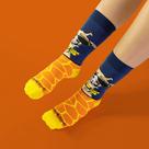 Meia Joker Socks Colorida Cano Longo 3_4 Estampa Girafa Divertida