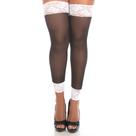 Meia Leg 7/8 com Renda Preto com Branco Pimenta Sexy - Meia Sex Meia Leg 7/8 com Renda Preto com Branco Pimenta Sexy - Meia Sex