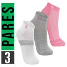 Meia Lupo AF Sport Kit com 3 Pares Cano Curto Soquete Unissex Feminina
