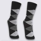 Meia Lupo AM Sportwear 1212-024 37 a 44 Xadrez Preto/Cinza