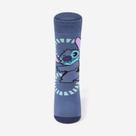 Meia Lupo Disney Stitch Infantil Com Antiderrapante Azul