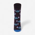 Meia Lupo Disney Stitch Infantil Com Antiderrapante Preto