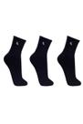 Meia Lupo Kit3 Esporte Cano Médio Preto Meia Lupo Kit3 Esporte Cano Médio Preto