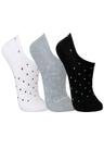 Meia Lupo Sapatilha AF Sport C/ 3 Pares - Branca/Preta/Cinza