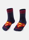 Meia Menino Puket Cano Longo Antiderrapante Superman Azul Marinho 15 a 22 Meia Menino Puket Cano Longo Antiderrapante Superman Azul Marinho 15 a 22