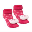 Meia para bebe com Aplique 3D Porquinho 17-22 Cia da Meia