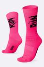 Meia para Corrida HUPI RUN Rosa 1 Par Cano Médio, Cor Rosa, Tamanho Plus 42 ao 46