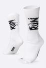 Meia para Corrida HUPI RUN Splash Branco 1 Par Cano Médio, Cor Branco e Preto, Tamanho Plus 42 ao 46 Meia para Corrida HUPI RUN Splash Branco 1 Par Cano Médio, Cor Branco e Preto, Tamanho Plus 42 ao 46