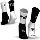 Meia Performance Poliamida 21k Preto Branco Cano Longo