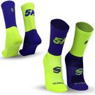 Meia Performance Poliamida 5k Azul Royal Verde Pistache Cano Longo