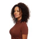 Meia Peruca Cabelo Natural Cacheado 50cm Textura Coily De Benguela Castanho Escuro