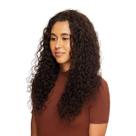 Meia Peruca Cabelo Natural Cacheado 50cm Textura Wavy De Benguela 230g, Castanho Escuro