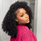 Meia peruca QUANDIAN Wear Go Kinky Curly Human Hair 45 cm 200% Meia peruca QUANDIAN Wear Go Kinky Curly Human Hair 45 cm 200%