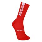 Meia Prosocks Ultragrip Cano Alto Infantil - unissex - vermelho e branco